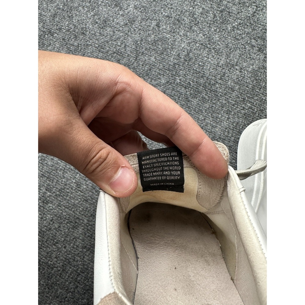 Womens Platform Sneakers Ash White Leather Chunky, Size US 7.5 - Picture 9 of 10